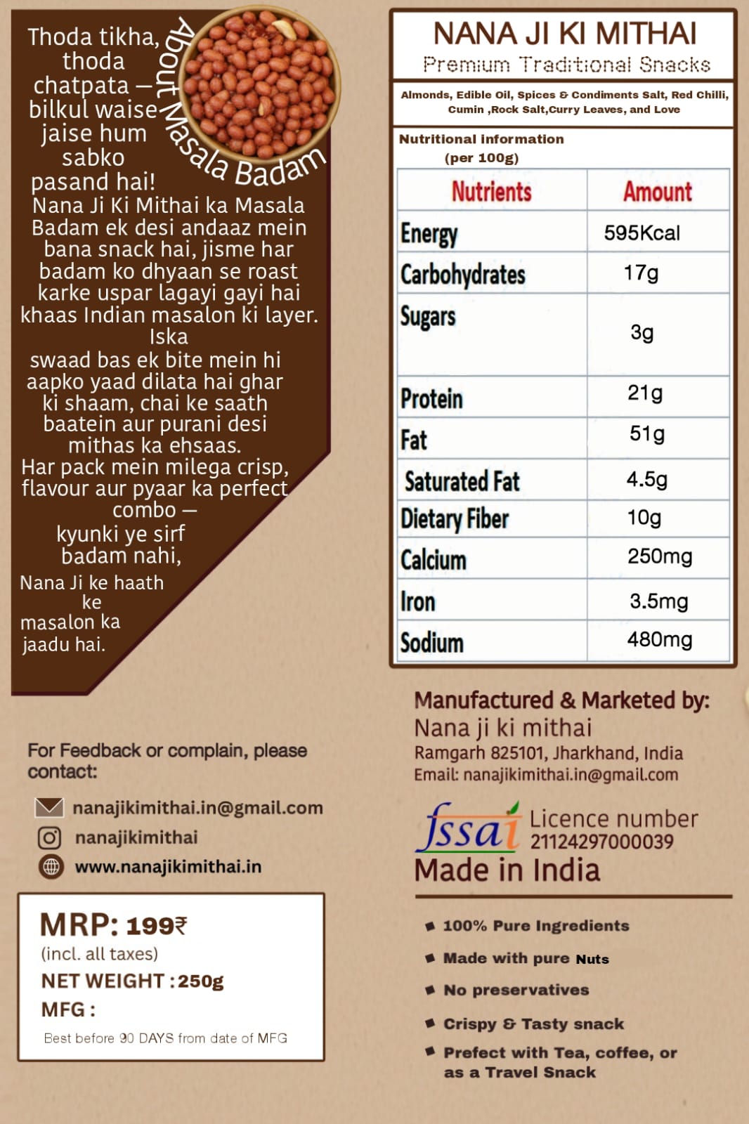 Masala Badam – Nana Ji Ki Mithai